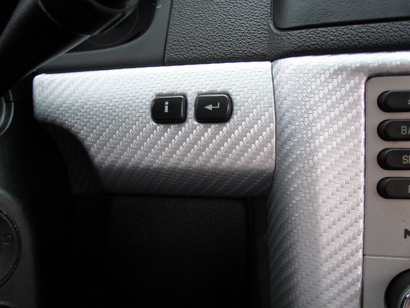 cobalt ss glossy silver carbon fiber fabric wrapped interior trim